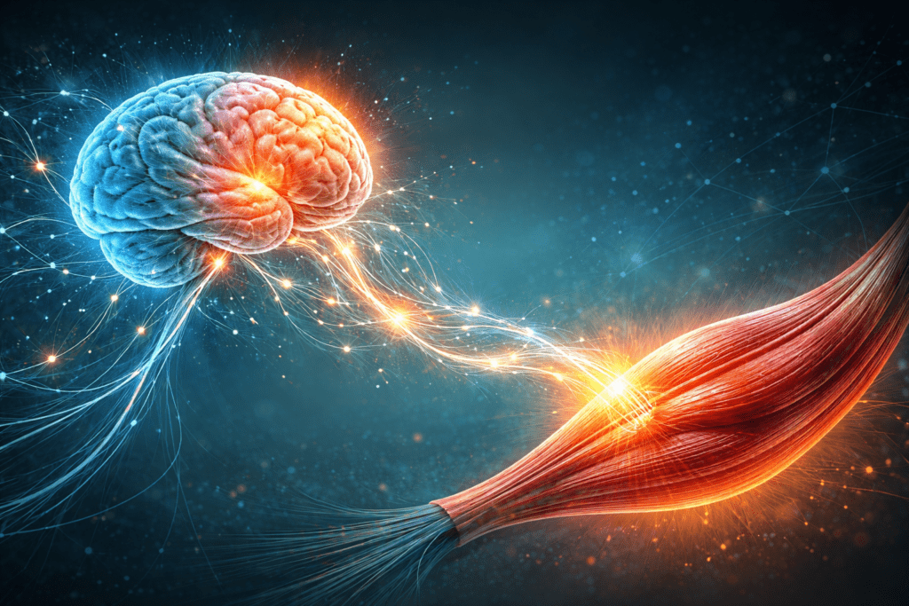 Conexión entre el músculo y el cerebro. ejercicio y salud mental