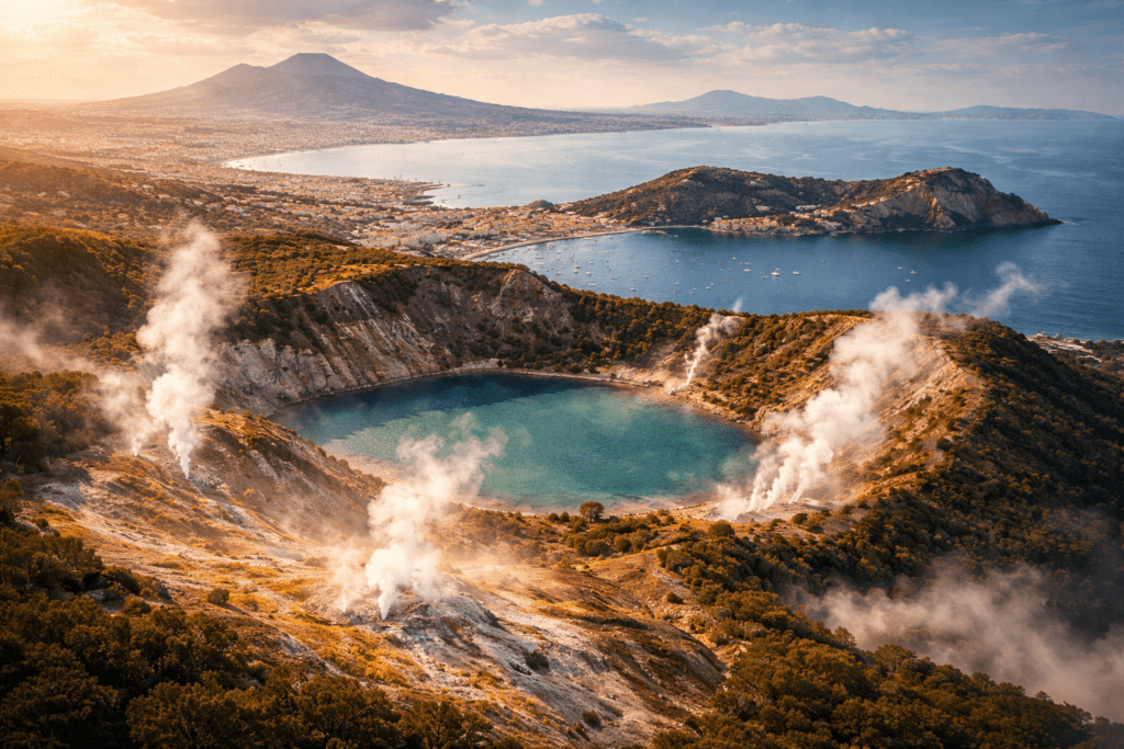 Los Campos Flégreos, el supervulcán junto a Nápoles en Italia